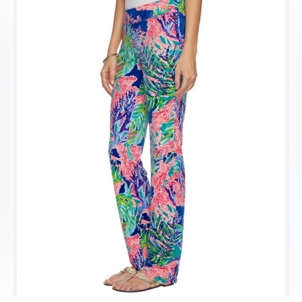 Lilly Pulitzer Velour Jordynne Tropical Print Pants